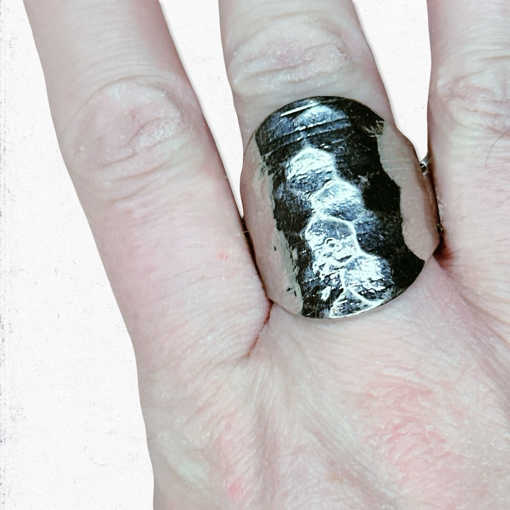 7435u. Silvertone Southwest  Statement Ring